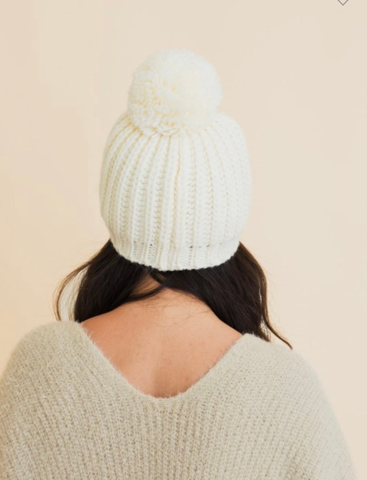 Chunky Cable Knit Pom Beanie