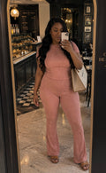 Wavy Wide-Leg Pants Set