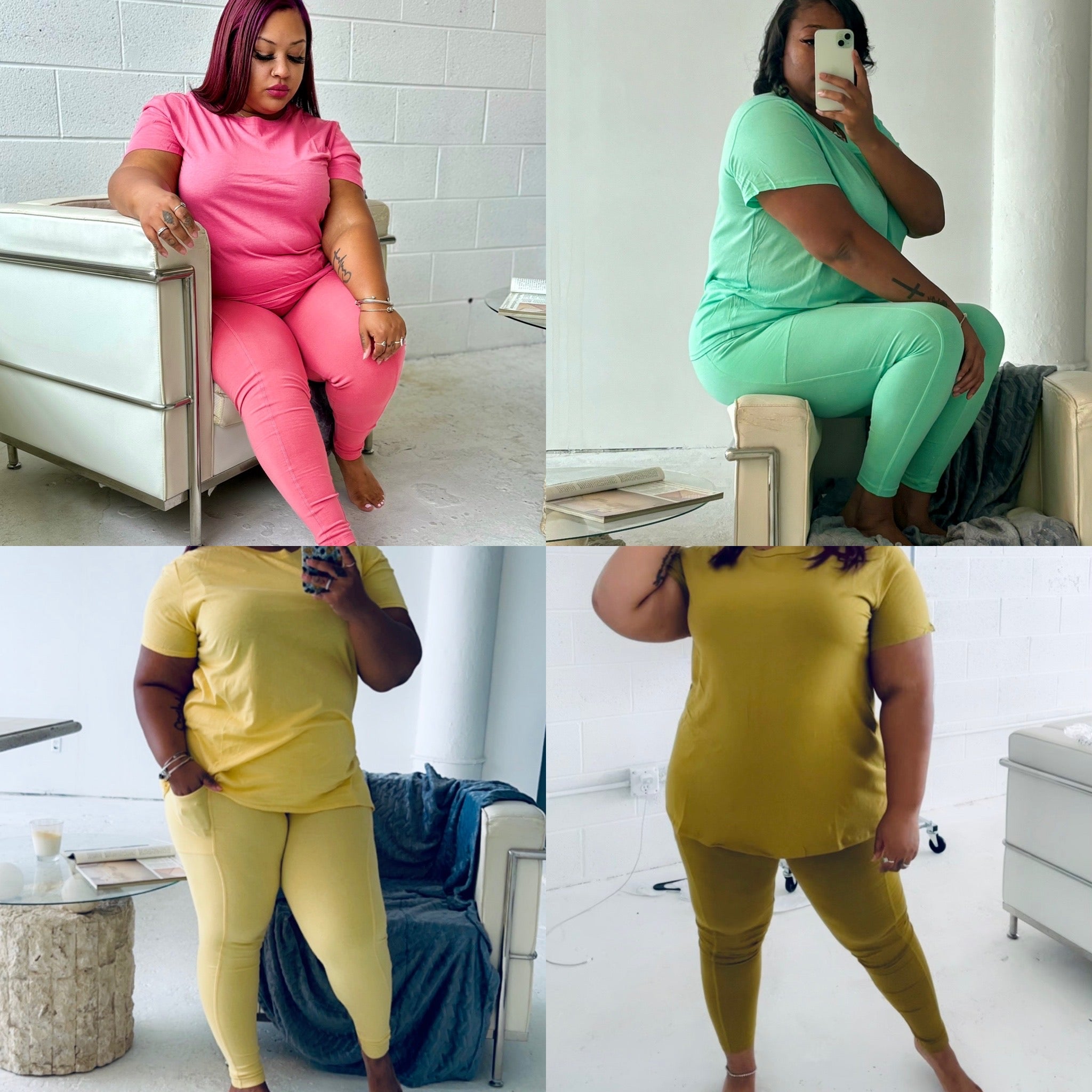 Plus Size | Cotton Pocket Legging Sets