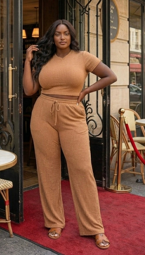 Studded Wide-Leg Set
