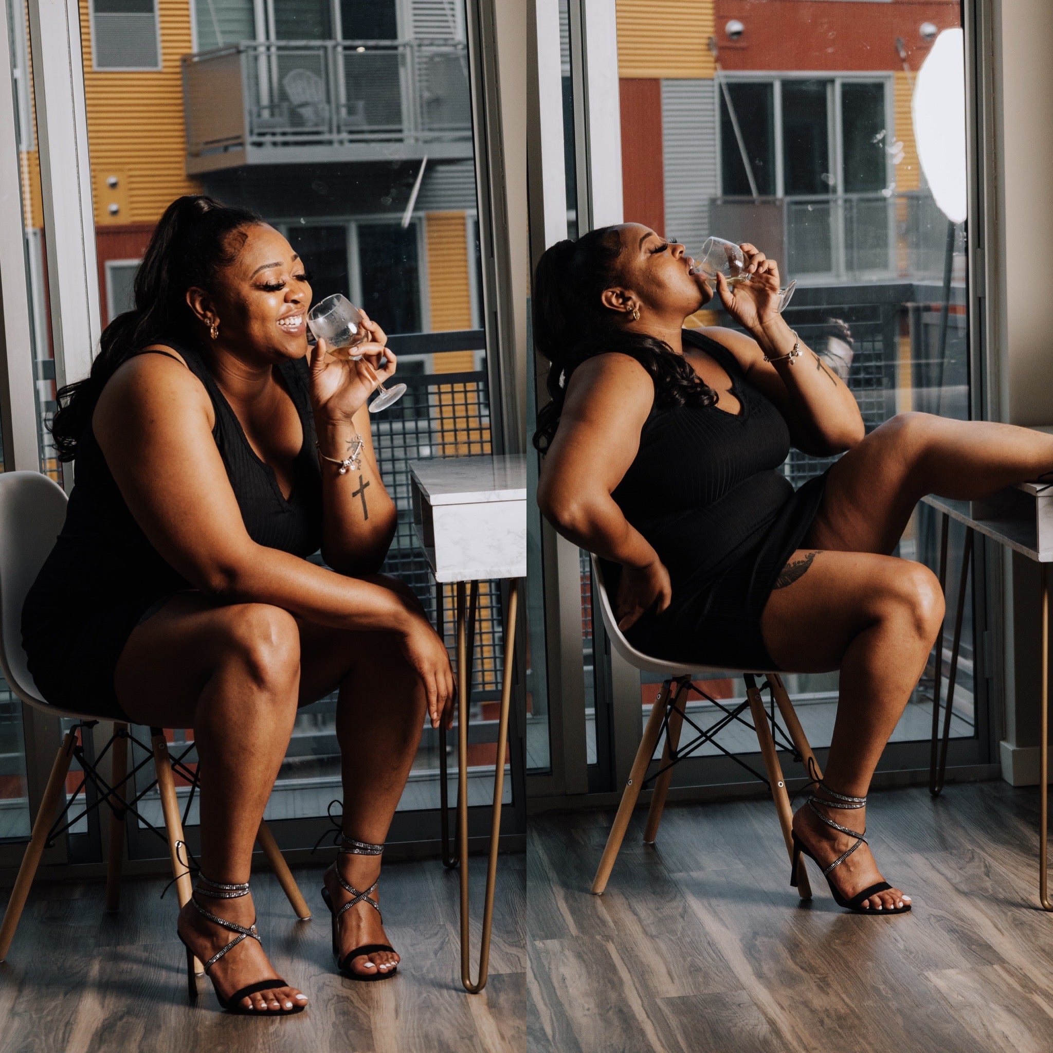 Sydney Midi Bodycon Dress - Black